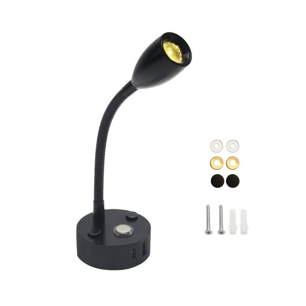 12v 24v Led Reading Wall Light Lamp Campervan Lights Rv Sconce Touch Control Rotating Spotlight For Truck Boats Bedside Flexible