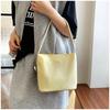 Korean Style Letter Underarm Bag Tote Bag Handbag Embroidery Shoulder Bag Pure Color Large Capacity Nylon Bucket Bag Women 1Pc