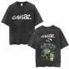 Vintage Washed Gorillaz The Now Now Album Graphic T-shirt Unisex Punk Hip Hop Oversized Streetwear Short Sleeve Soft Cotton Tee Tops