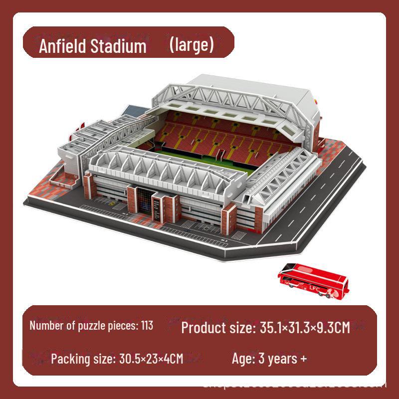 

Реал Мадрид 3D Пазл Футбольное Поле Модель: Игрушка для сборки без клея и кубок Лиги чемпионов - идеальный подарок на день рождения для мужчин