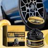 50g Tire Shine Coating Tyre Gloss Hydrophobic Sealant Wax Maintenance Long Cleaner Lasting Tire Agent Refurbishing with Sponge