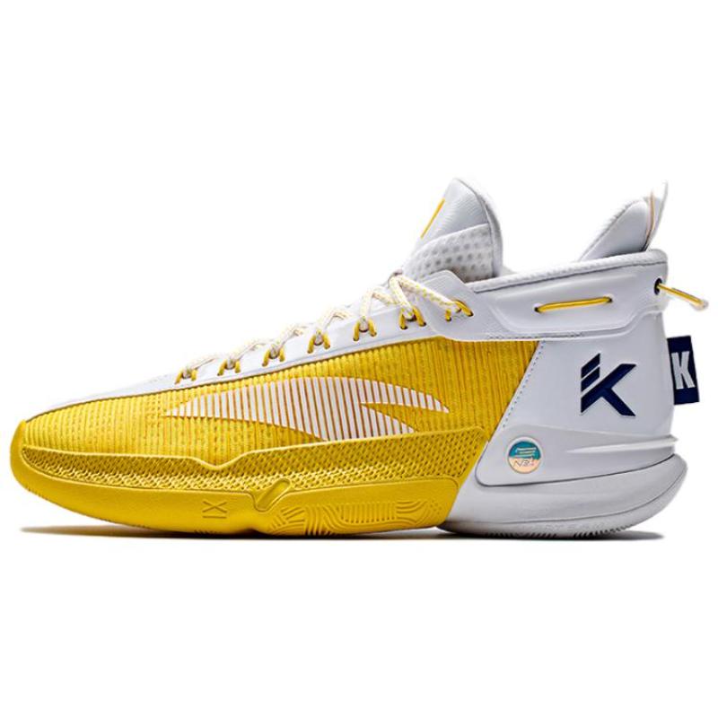 Anta KT9 Прочные как золото Амортизирующие Нескользящие Износостойкие Баскетбольные Кроссовки Мужские Бело-Желтые 112411101-3 40 жёлтый