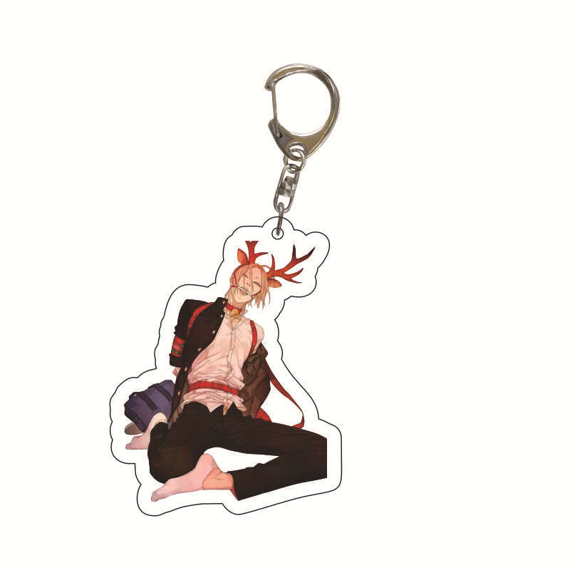 6CM Anime 19 Days Keychain Mo Guanshan Old Xian He Tian Jian Yi Manga Youth Acrylic Pendant Figure Key Chain For Children Gifts