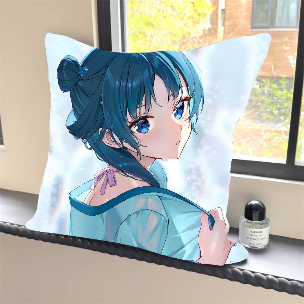 Maomao Anime The Apothecary Diaries Pillow Case Square Pillow Bedroom Sofa Leisure Comfort Cushion Car Home Decoration