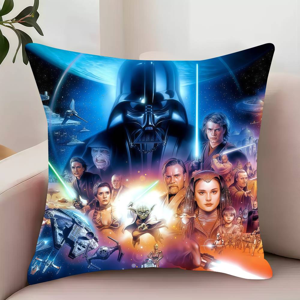 MINISO S-Star Movie W-Wars Pillow Case Decor Protective Covers Comfortable soft for Sofa Living Room Home office