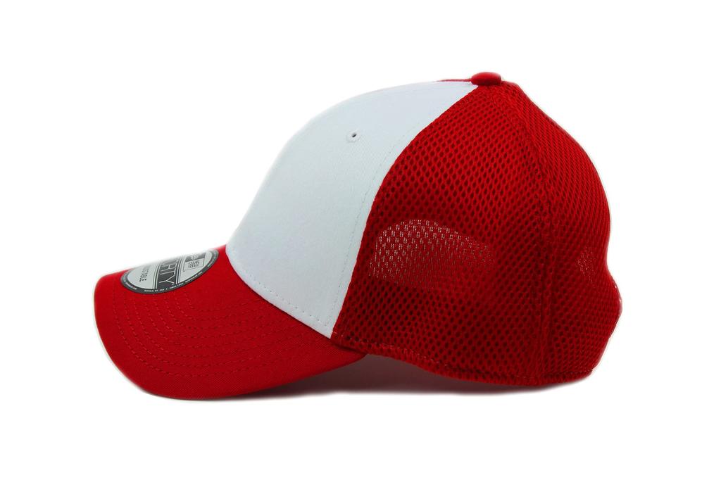 New Era 9FORTY Mesh Snapback Cap (White/Scarlet)