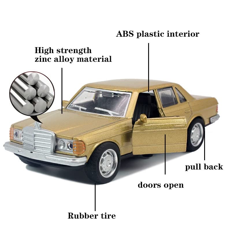 1/36 Scale Die-Cast Benz 1981 Model 280E with Openable Doors & Pull Back Action
