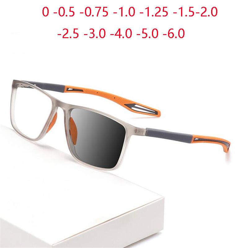 Sport Oversized Prescription Glasses For The Nearsighted Women Men Myopia Photochromic Eyeglasses 0 -0.5 -0.75 To -6.0