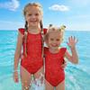 Bañador de una pieza para niña Estampado de lentejuelas Ropa de baño para niños Ajuste cómodo Diseño sin mangas Estilo casual Adecuado para Verano Playa Piscina