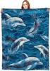 Cute Otter Throw Blanket Soft Fleece Lightweight Cozy Blanket for Bed Sofa Perfect Birthday Gift for Kids Women  Marine Lovers O
