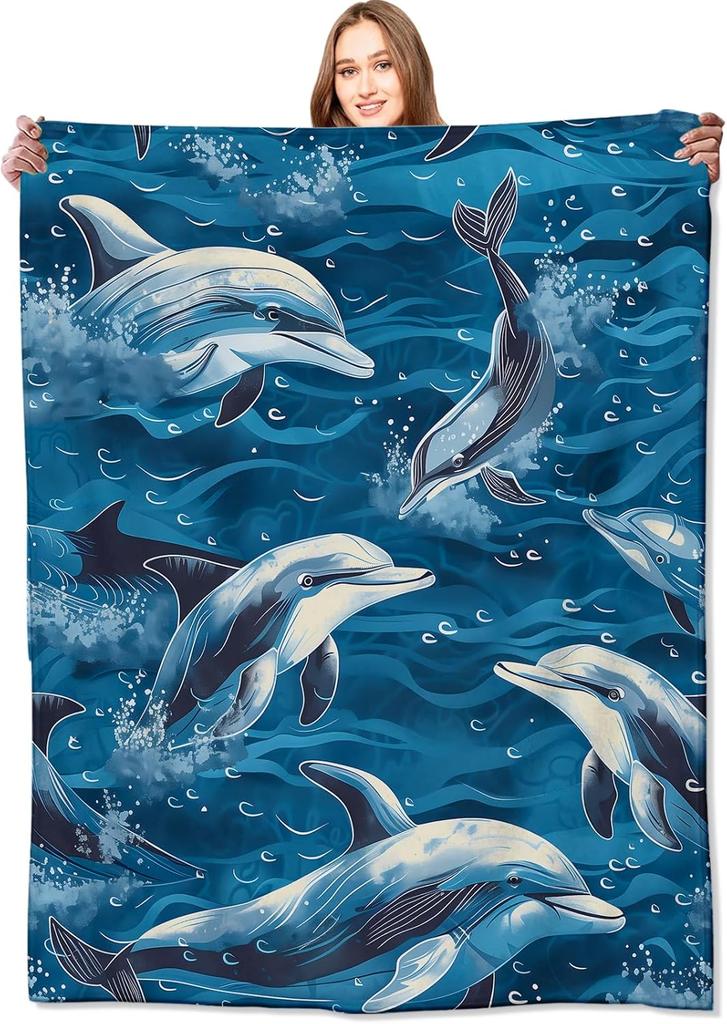 Cute Otter Throw Blanket Soft Fleece Lightweight Cozy Blanket for Bed Sofa Perfect Birthday Gift for Kids Women  Marine Lovers O