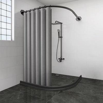 Mahu Tuun No-Drill L-Shaped Curved Shower Curtain Rod Set