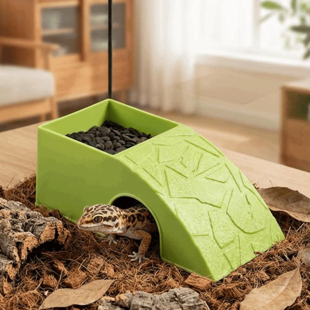 Anti Drowning Reptile Hideout Cave Plastic Automatic Feeding Plate  Turtle Tank Ornaments