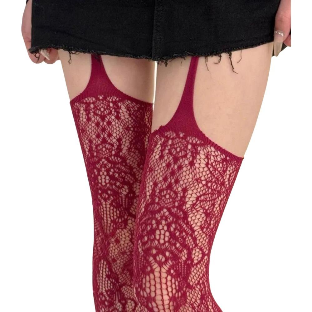 Mesh Design Net Socks Jacquard Small Flowe Hollowed Out Pantyhose  Summer Season