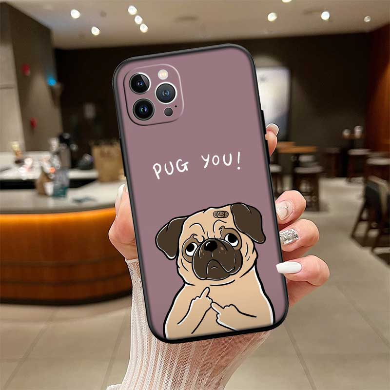 Cute Pug Dog New High-End Shell Phone Case for OPPO A3 Pro A72 A74 A76 A77 A77S A78 A79 A94 A95 A18 A40M A58