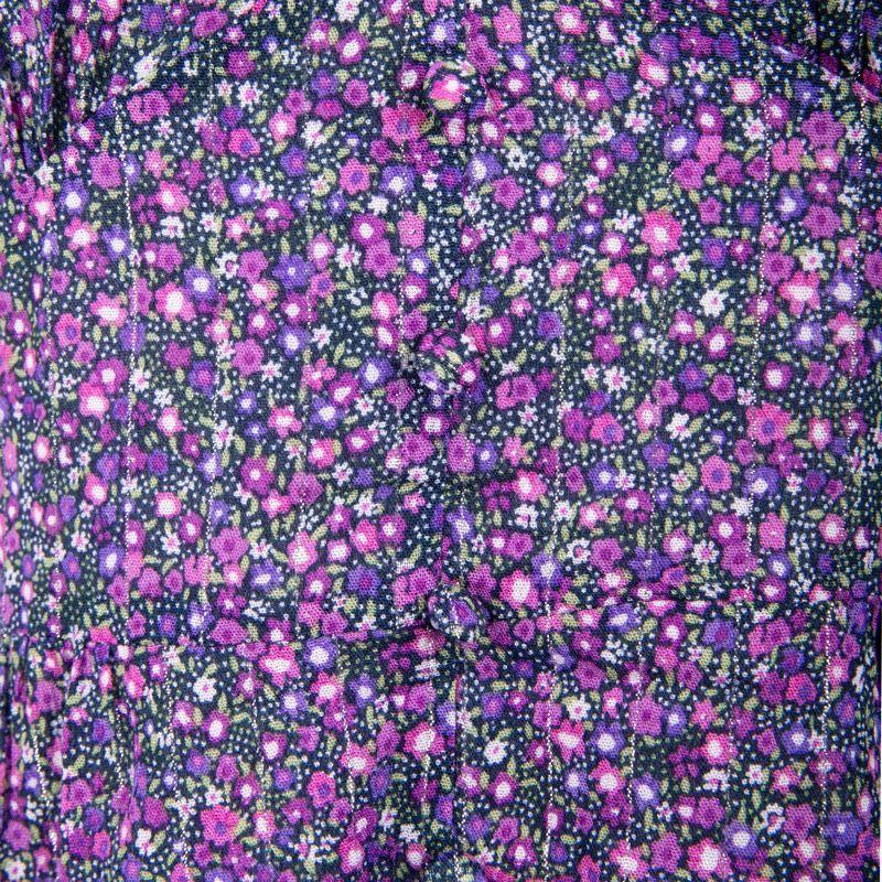 Purple Floral Blouse with Flutter Sleeves Woman LA PETITE ETOILE