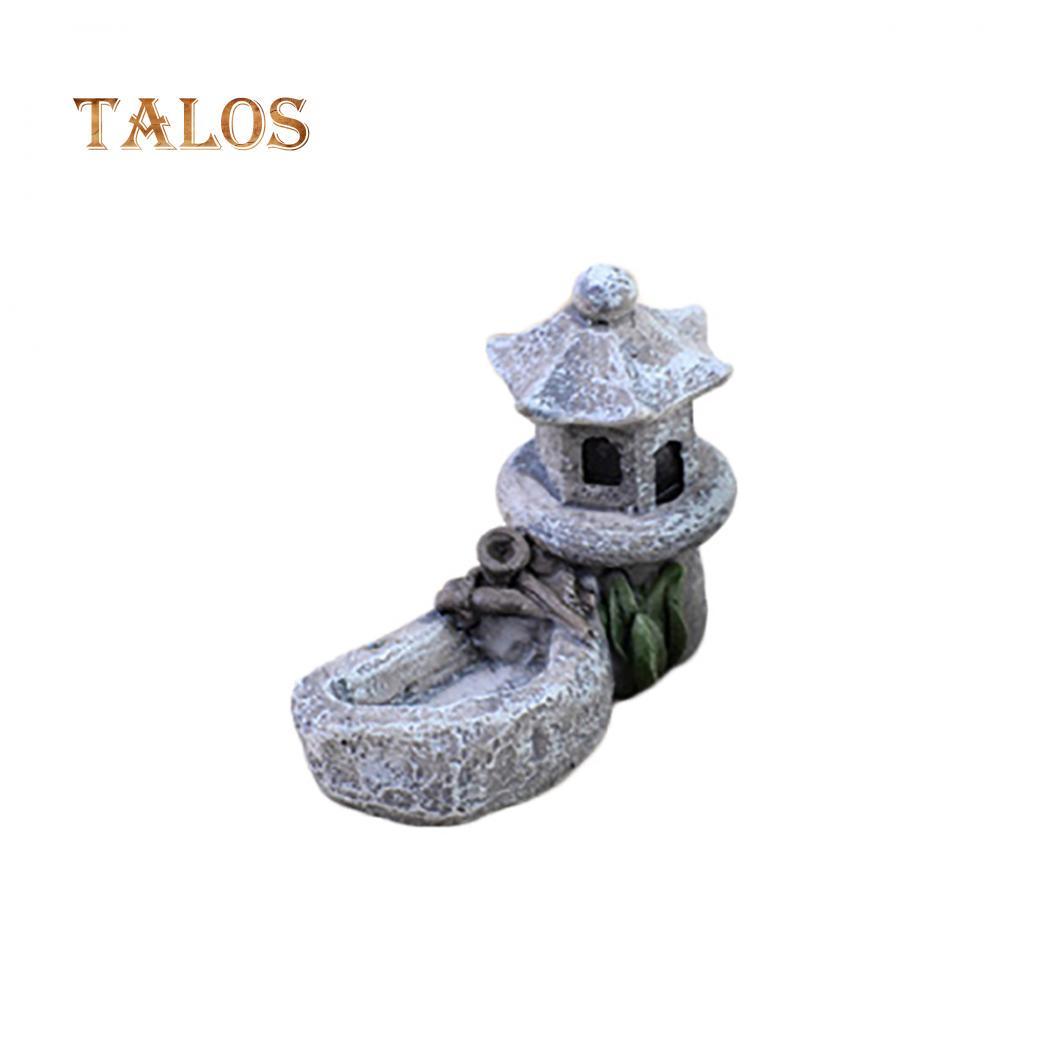 

Мини-бассейн Башня Миниатюрный Пейзаж DIY Орнамент Сад Балкон Украшения Смола серый