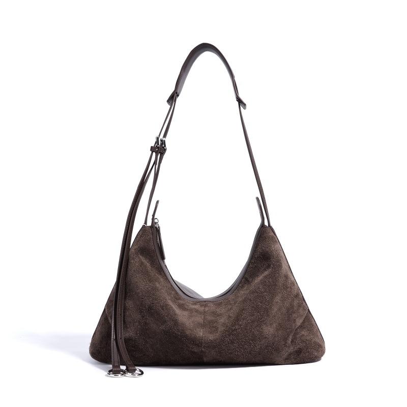 Autumn and Winter Suede New Versatile Portable Dumpling Bag Women's Design Sense Niche Leather Fashion Women's Crossbody Shoulder Bag