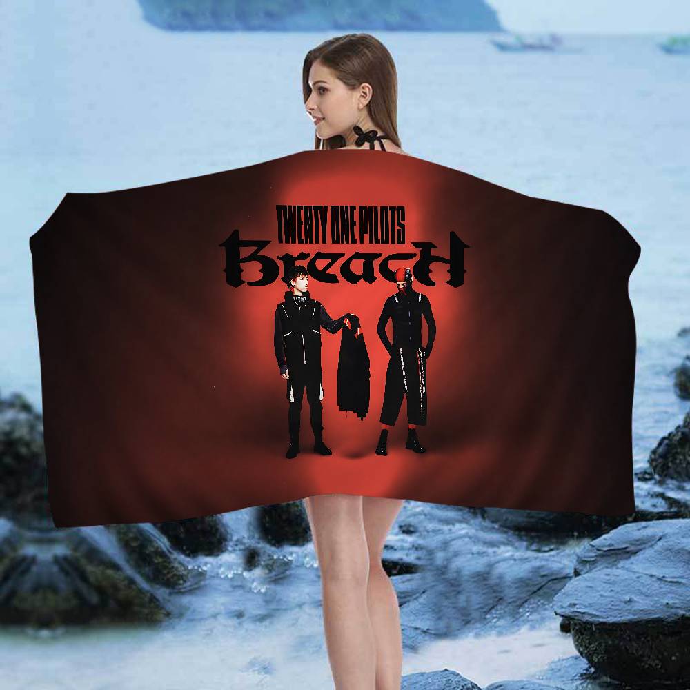 Popular T-Twenty One Pilot Band Big Microfiber Beach Towels Quick Dry Towel Sand Beach Towels Pool Towel for Travel Yoga