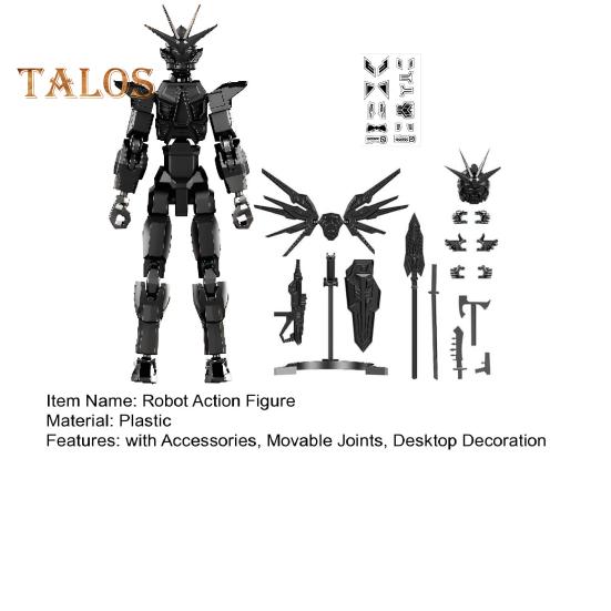 Roboter-Actionfigur mit Zubehör Bewegliche Gelenke Robotermodell Spielzeug Artikulierte Dummy-Figur Heim- Bürodekoration Ornament
