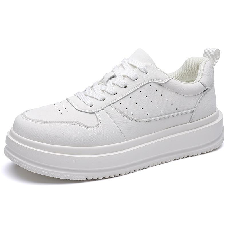Men Thick Sole Height Increasing Board Sneakers Casual Walking Shoes for School Commuting Travel Streetwear and Everyday Wear Sizes 38-44