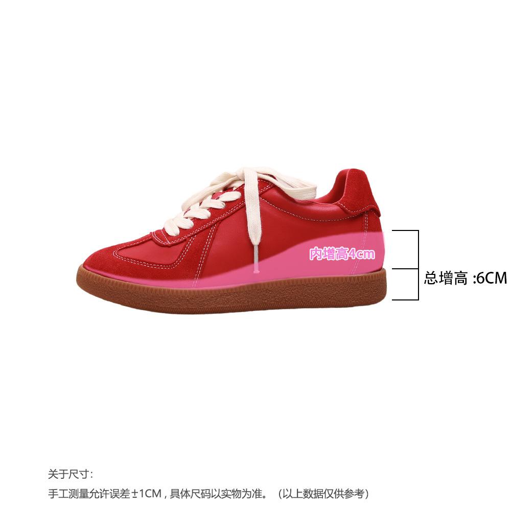 

Версия из коровьей кожи, внутренняя высота увеличена, моральные тренировочные туфли женские модели осень-зима 2025 года, на шнуровке, спортивные для отдыха, с леопардовым принтом, ретро, универсальные 39