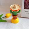 Universal Car Dash Decorations Shaking Head Solar Powered Cactus Toy Figures Car Ornaments for Dashboard Interior Accessories