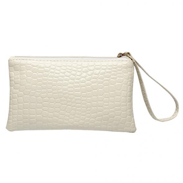 

Крокодиловый узор Женская модная сумка через плечо Tote Messenger Сумка на молнии Handbag белый