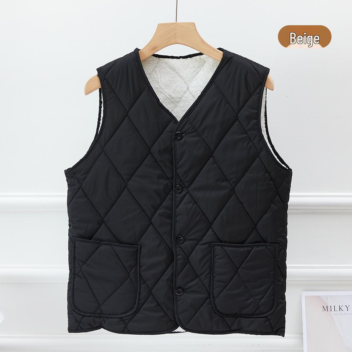 

Жіночий осінньо-зимовий жилет на підкладці з овечої вовни - Потовщений, легкий шар для тепла 5XL (Recommended 65-70 kg)