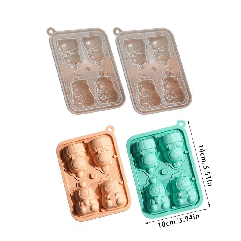 3D Capybara Shape Ice Mold Plastic Ice Cubes Making Mould for Creative Drink and Parties Popsicles Making Tool