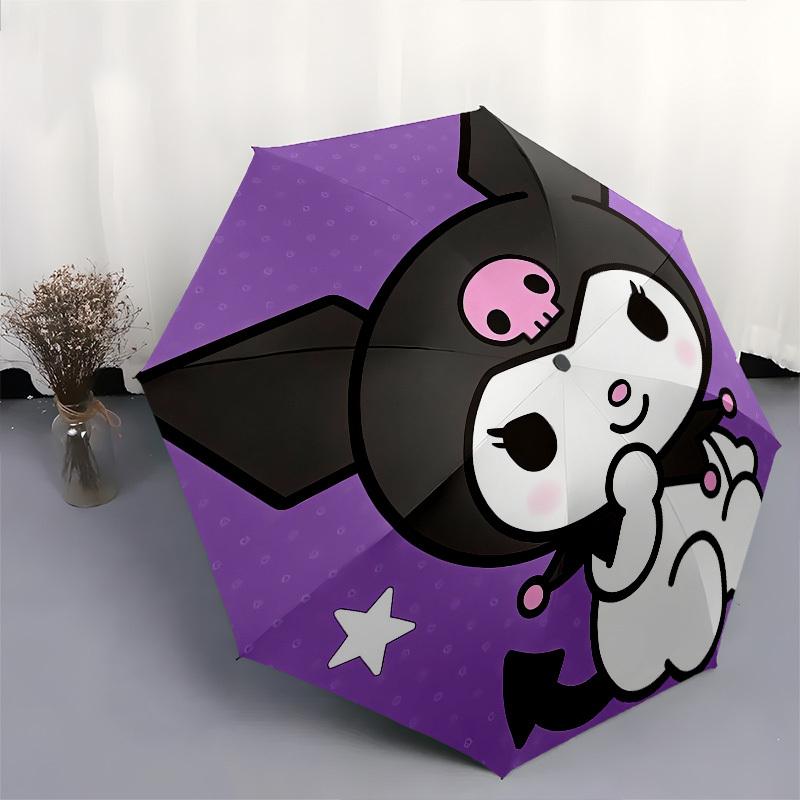 1pc Gothic Kuromi Halloween Costume Umbrella with Plastic Handle,Suitable for All Seasons Home Travel Outdoor UmbrellaSanlio026