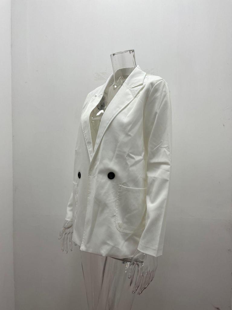 2026 European/American Fashion Solid Color Long Sleeve Jacket - Spring/Autumn Suit
