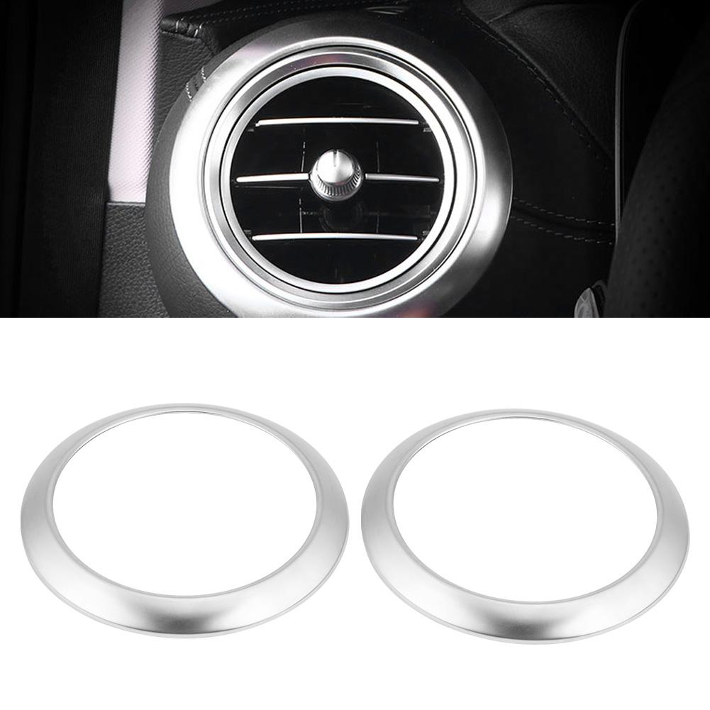 2Pcs Car Side Air Conditioning Vent Ring Frame Cover Trim for Mercedes Benz E Class W213 16 18