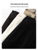 Women's Off-White Cashmere Blend Harem Pants - High-End, Thickened, Straight-Leg for Autumn/Winter 2024.