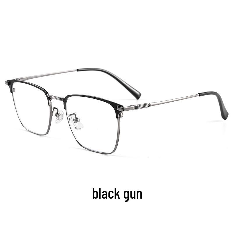 

Men s Browline Ultralight Semi-Titanium Anti-Blue Light Glasses - Vintage Business Casual Eyewear