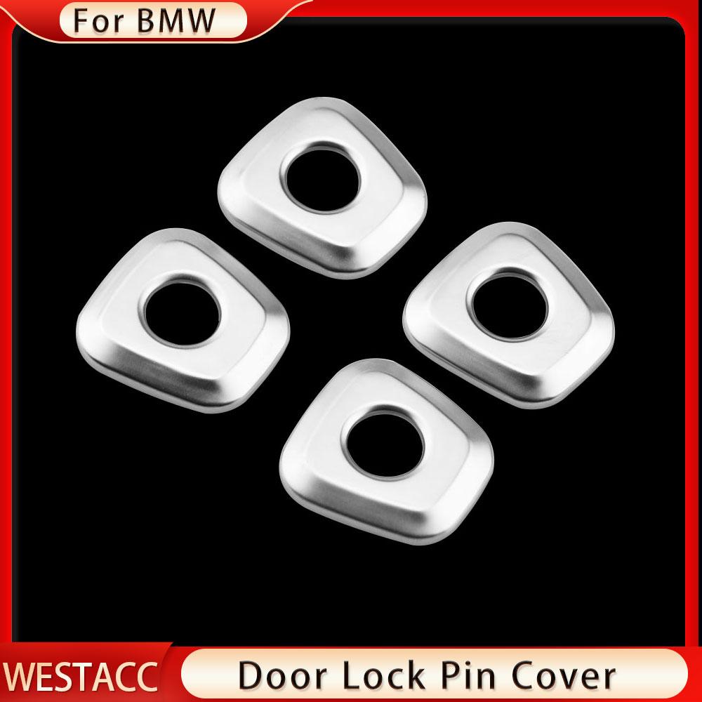4 Teile/satz ABS Chrom Auto Hinten Türschloss Pin Knopf Kappe Abdeckung Trim Aufkleber für BMW X1 F48 2016 2017 2018  