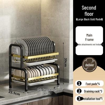 Nordic Foldable Double-Layer Kitchen Dish Drying Rack