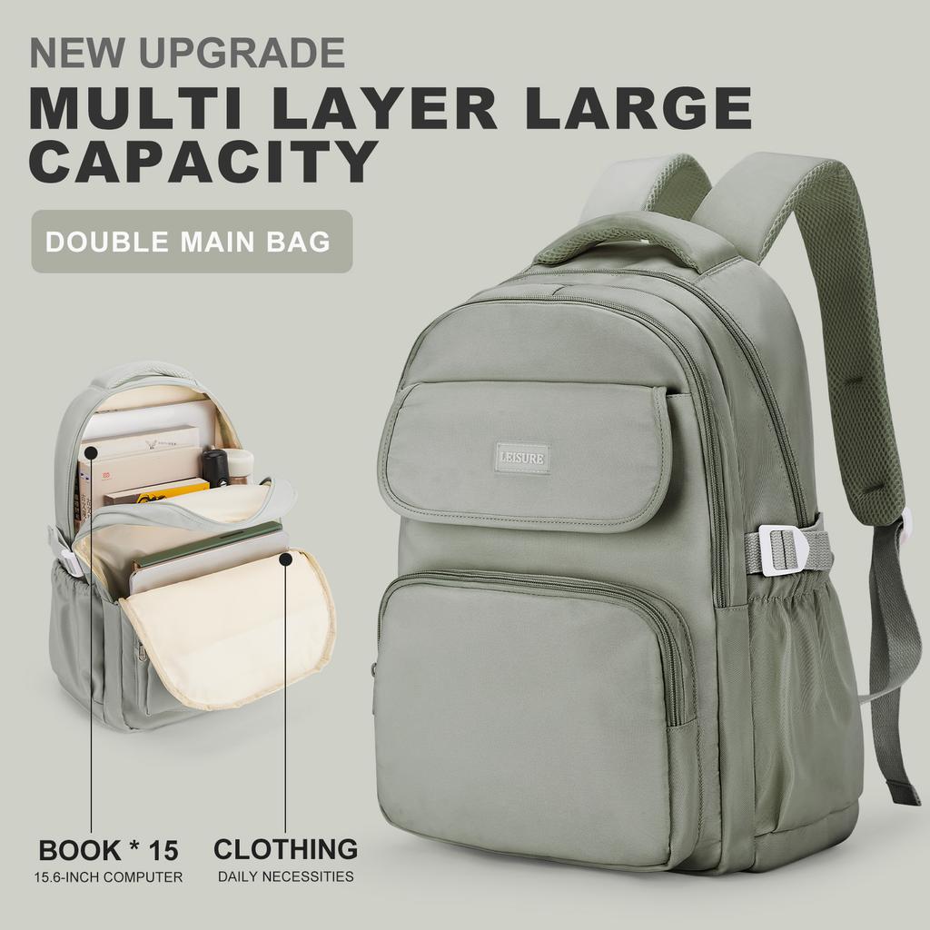 Backpack For Women Men,15.6Inch Laptop Backpack For Work,College,Travel,Large Waterproof Daypack, Schoolbag With Lots Of Pockets