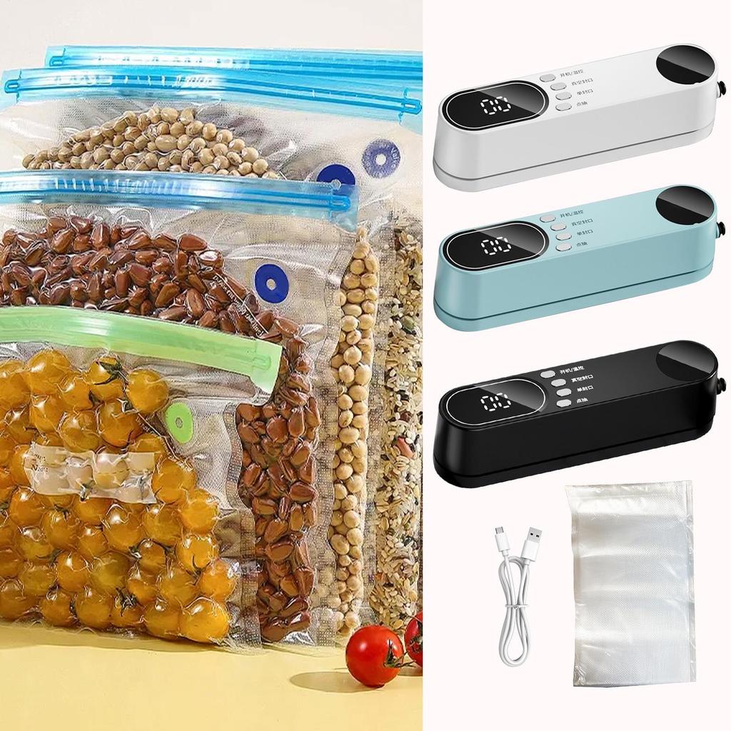 Mini Vacuum Sealer Machine Handheld Cordless Food Bag Sealing Device Mini Cordless Vacuum Sealer for Home Dormitory Hotel