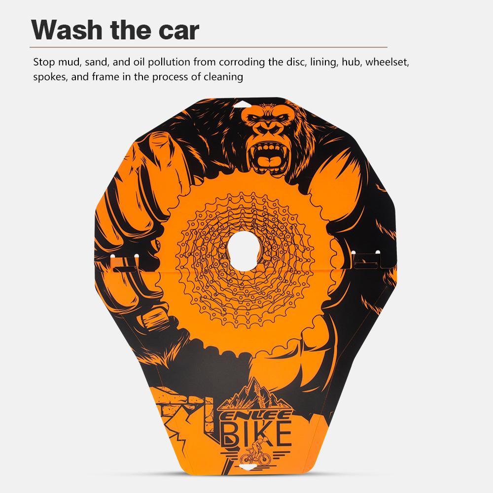 ENLEE Bicycle Disc Brake Cover Heat Resistant Wear Resistant Mountain Bike Washer Cover Simple Dazzle Print Washing