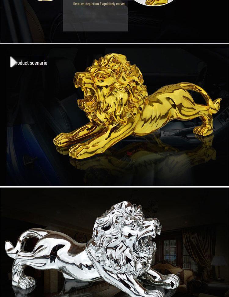 Golden Leopard Car Perfume Ornament: Creative Center Console Decoration for Men