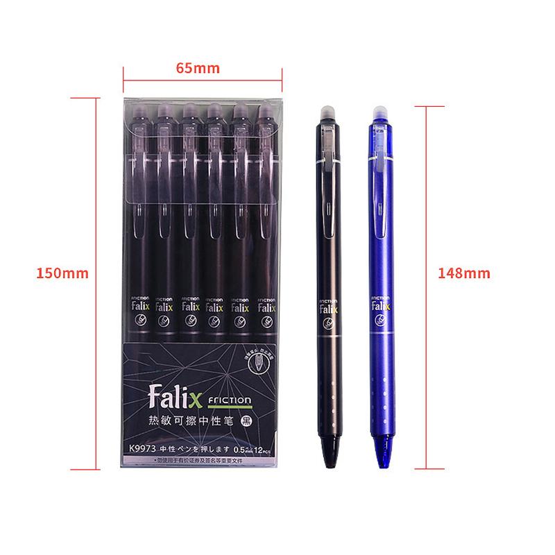 Hot Sale Press Type Thermal Erasable Pens - 0.5mm Smooth Writing Gel Pens for School and Work