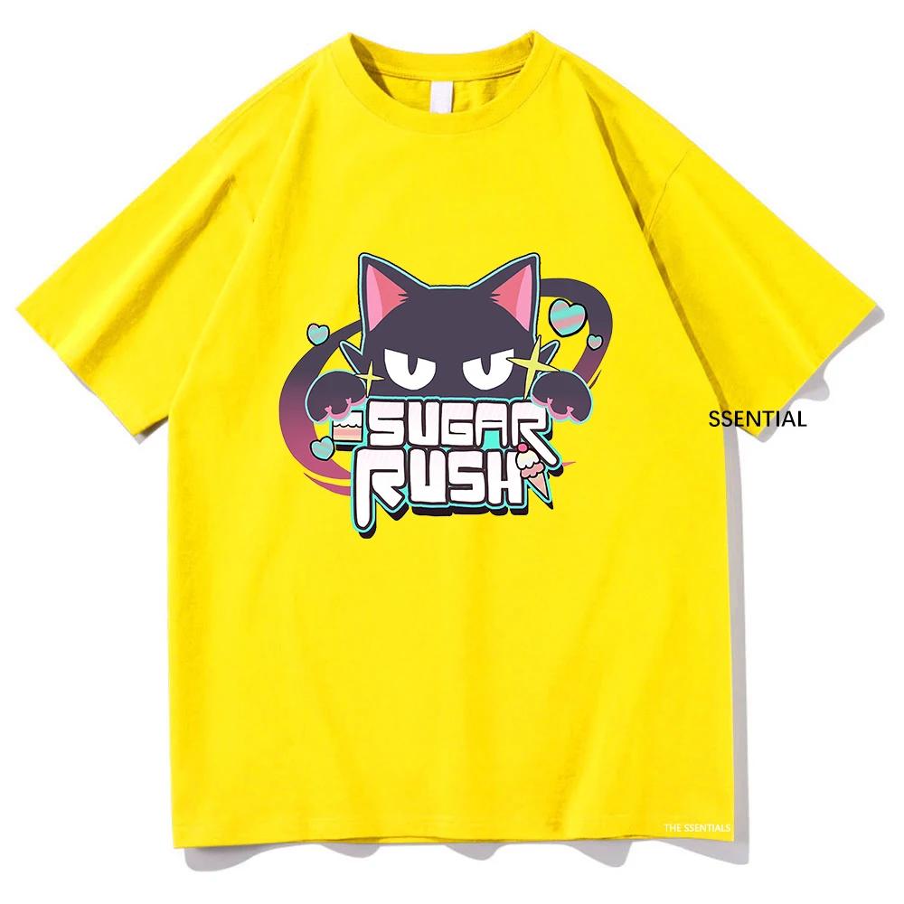 Blue Anime Archive T-shirt Sugar Rush Fun Women's Clothing Unisex Street Clothing Manga Role Playing Dress Pattern T-shirt