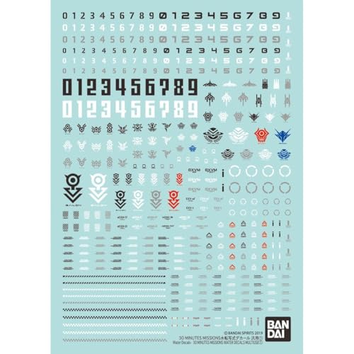 BANDAI SPIRITS 30MM 30 MINUTES MISSIONS Water-Slide Decals (General Purpose) (1)