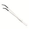 Stainless Steel Reptile Feeding Tongs with Rubber Tips, 10, 15.24cm Straight & Curved Long Tweezers for Aquarium or Crafts