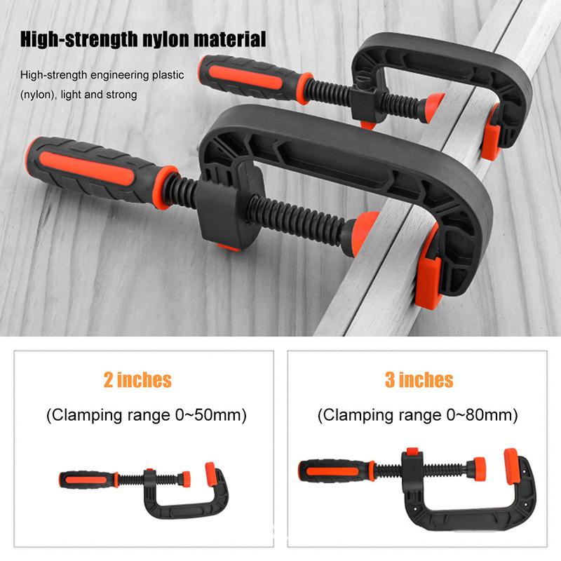 1/2Pcs 2/3 Inch G-Shaped Clamp Adjustable Grip Clamps Strong Spring Clamps Wood Working Clamps Woodworking Tools Accessories