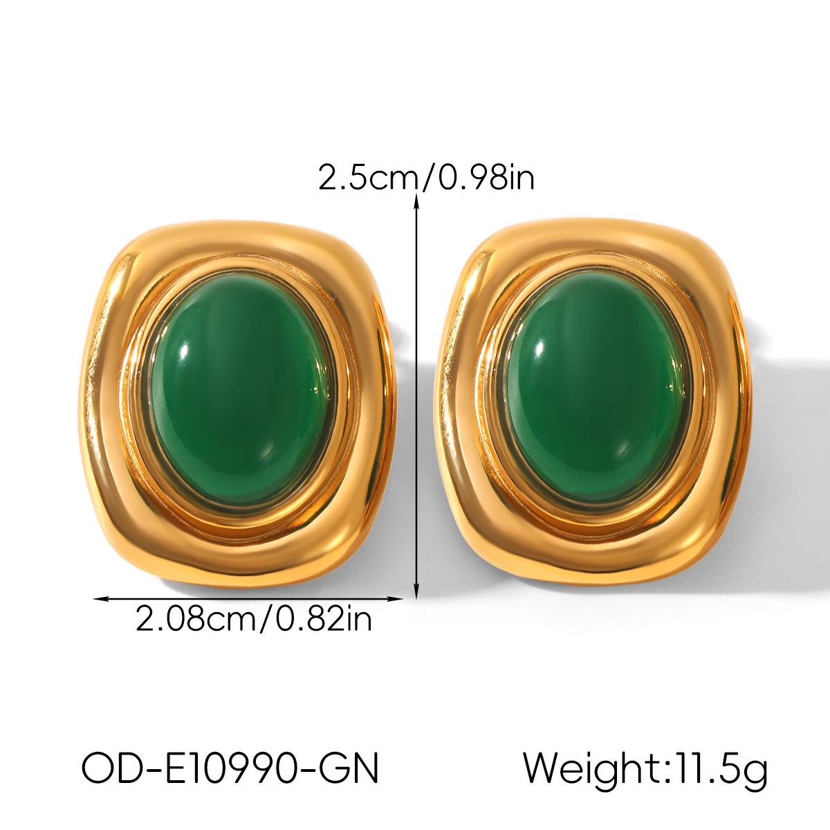 

Ретро сережки з нержавіючої сталі з 18-каратним золотом: Нетьмяніючі титанові цвяшки, прикраси в стилі INS, легка розкіш для жінок