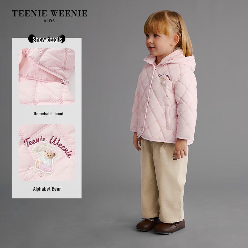 Teenie Weenie Kids Girls' Detachable Hood Padded Jacket