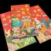 10pcs Festive Decor Cartoon Red Envelopes Blessing Chinese Style Red Pocket Traditional Lucky Money Bag Spring Festival