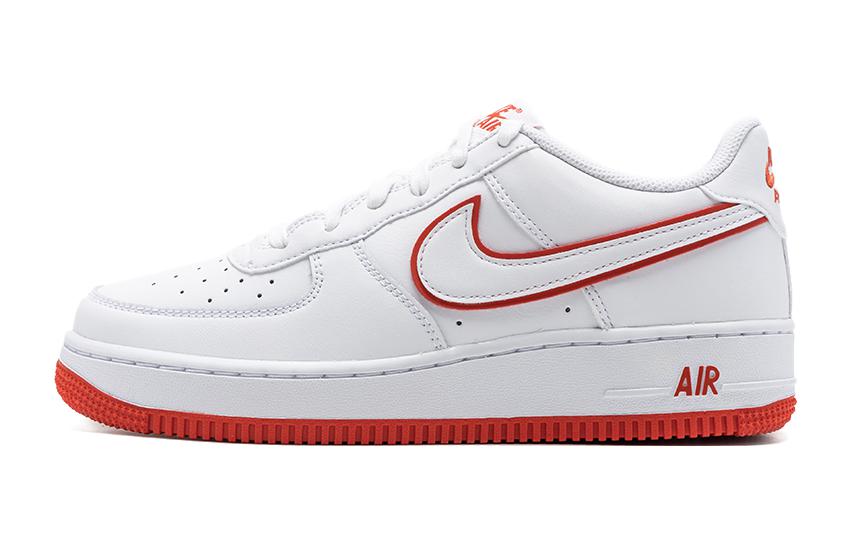 

Nike Air Force 1 Low White Picante Red GS DV7762-101